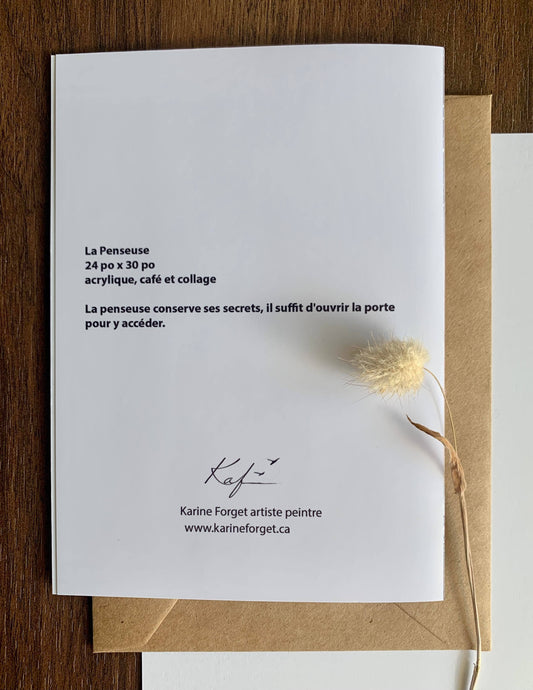 La penseuse - Carte de souhait